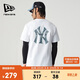 NEW ERA紐亦華MLB短袖T恤男女情侶秋季運動(dòng)NY時(shí)尚休閑重磅上衣13546477-L