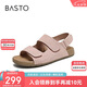 百思圖25夏商場(chǎng)同款休閑勃肯平跟女涼鞋B6465BL5 粉色 35
