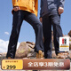 思凱樂(lè )（SCALER）軟殼褲男戶(hù)外加厚休閑褲保暖彈力褲長(cháng)褲女 黑色男 XL 