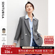 尚都比拉氣質(zhì)通勤職業(yè)小西裝女秋季百搭高級感西服休閑外套 灰色 S 