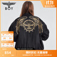 BOY LONDON【金鷹騎士】潮牌秋冬男友風(fēng)外套印花重工刺繡棉服 N29005 黑色 L