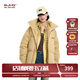 BJHG不計(jì)后果羽絨服男冬季2024新款潮保暖鴨絨情侶面包服女麂皮絨外套 麥芽黃 S