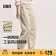 森馬（Semir）[商場(chǎng)同款]休閑褲女工裝風(fēng)闊腿褲2025春季長(cháng)褲高街101125127003A