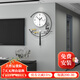 宜巢免打孔掛鐘2025新款電視背景墻裝飾畫(huà)新款免打孔創(chuàng  )意鐘表 發(fā)財有鹿【60*45】表盤(pán)24CM
