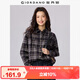 佐丹奴美式風(fēng)格子襯衫女裝純棉法蘭絨一字袋寬松長袖襯衣13345859