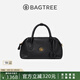 BAGTREE包包樹松蘿手提包新款植鞣牛皮波士頓包保齡球斜挎女包七夕節(jié)禮物 黑色【bag tree女包】 高級小眾