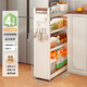 帥仕廚房架置物架多功能夾縫小推車(chē)鋼制多層冰箱收納架衛生間儲物架 【層高可調】鋼制4層-寬18深50