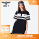 BOY LONDON春夏女士連衣裙字母條紋時(shí)尚休閑polo裙W17800 黑色 S