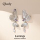 Qlady蝴蝶蚊香盤(pán)耳夾女無(wú)耳洞耳飾女耳環(huán)2025新款爆款高級輕奢新年耳墜
