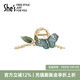 She's茜子斑斕蝶夢(mèng)刺繡蝴蝶高級感鯊魚(yú)夾大號發(fā)量多抓夾發(fā)飾教師節禮物 深藍墨綠C0