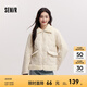 森馬棉服女拼接毛絨翻領(lǐng)溫柔百搭2024冬季新款時尚寬松棉衣復(fù)古風(fēng) 白色調(diào)00311 160/84A/M