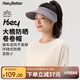HeyBetter成人防曬帽大帽檐超輕可機(jī)洗戶外遮陽帽 百搭灰（深灰） 均碼
