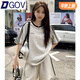 DGOV美式炸街休閑運(yùn)動套裝女夏學(xué)生寬松韓版時尚短袖短褲跑步兩件套女 灰色【兩件套】 XL 【建議111-125斤】
