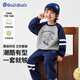 巴帝巴帝秋季新款嬰幼兒男童衛(wèi)衣衛(wèi)褲套裝時(shí)尚百搭運(yùn)動(dòng)休閑 寶藍(lán)色 120