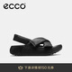 愛(ài)步（ECCO）涼鞋女 輕盈厚底泡芙鞋圓頭牛皮外穿拖鞋 科摩206653 黑色37