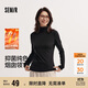 森馬（Semir）長(cháng)袖T恤女冬半高領(lǐng)發(fā)熱抑菌純色修身上衣顯瘦打底衫101724101005