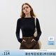 范思藍(lán)恩23FS14244【無壓感云衫】軟糯溫柔圓領(lǐng)毛針織衫女打底衫 高級(jí)黑 S