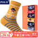 POLO女士厚款保暖條紋高筒襪子6雙裝 冬季雪花動(dòng)物棉襪吸汗女襪 六色六雙【型號1570】 6雙 36-39碼鞋合適