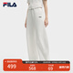 FILA 斐樂(lè )官方女裝針織長(cháng)褲2025夏新款時(shí)尚簡(jiǎn)約休閑寬松香蕉褲 云菇白-WT L 170/70A/L