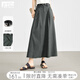 對(duì)白復(fù)古松弛感牛仔半身裙女2025夏季新款遮肉顯瘦百搭A(yù)字裙長(zhǎng)裙 復(fù)古綠 M