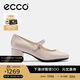 愛(ài)步（ECCO）淺口單鞋女鞋 2025時(shí)尚百搭瑪麗珍鞋粗跟高跟鞋 型塑290963 灰粉色29096301386 35