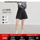 紅袖學(xué)院風(fēng)半身裙冬季2024新款女裝質(zhì)感A字不規(guī)則減齡氣質(zhì)百褶短裙 深灰080 M