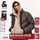 杰克·瓊斯（JACK&JONES）男裝冬季按扣拉鏈雙門(mén)襟休閑日常略寬松立領(lǐng)羽絨服外套224412021 巧克力棕色E09 M 175