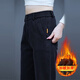 AEMAPE休閑褲男士加絨加厚秋冬季2025新款中年男士寬松直筒褲運動(dòng)褲子男 6266黑色(加絨) 31 【125-135斤】