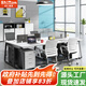 時(shí)仁（ShiRen）辦公桌椅組合職員簡(jiǎn)約現代辦公家具員工位卡座鋼架桌 陽(yáng)光白 色卡一塊（定制顏色）
