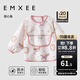 嫚熙（EMXEE）寶寶吃飯罩衣圍兜圍裙防水防臟嬰兒輔食反穿衣飯兜兒童罩衣 甜心兔【長(cháng)袖款】 110（適合身高100-110cm） 3-4歲