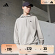 adidas休閑加厚毛圈連帽衛衣套頭衫男女秋冬阿迪達斯官方輕運動(dòng)   金屬灰   2XL