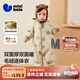 迷你巴拉【雙面穿】巴拉嬰兒連體衣棉服外出幼兒衣服保暖雙面絨兩面穿外套 咖色調(diào)00355 80cm