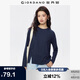 佐丹奴長袖T恤女純棉t恤衫開叉收褶下擺圓領(lǐng)套頭上衣05324794