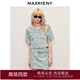 MAXRIENY【異域·摩洛哥-商場(chǎng)同款】精致休閑直身短款菱格外套 冰藍(lán) S 01