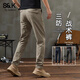 班尼路（Baleno）S&K系列三防直筒休閑褲男士夏季新款夏裝薄款涼感彈力運動(dòng)長(cháng)褲子 卡其 31