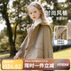 ASK JUNIOR女童外套2025春裝新品連帽寬松風(fēng)衣夾克兒童外套 卡其色  160 