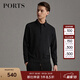 PORTS寶姿男裝商務(wù)休閑保暖針織衫修身套頭毛衣MN9K036JKW010 CHARCOAL S