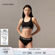 Calvin Klein內(nèi)衣【七夕禮物】女士美拉德ck無(wú)鋼圈輕運(yùn)動(dòng)交叉美背文胸QP3072O UB1-太空黑 M