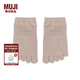 無印良品（MUJI）女式 合腳直角 五指運動船襪 分趾襪 隱形襪 DAF30A3S 淺棕色 23-25cm/36-40碼