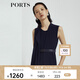 PORTS寶姿 商場同款新品氣質(zhì)百搭不對稱系帶連體褲LL8P041NWB011 丈青 S (4)