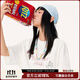 Mmlg 87mm 純棉短袖T恤女夏季新款手繪兔子韓系圓領(lǐng)半袖寬松情侶上衣 白色 S