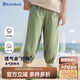 巴帝巴帝夏季嬰幼兒童防蚊褲純棉運(yùn)動(dòng)長(zhǎng)褲男女寶寶童裝 軍綠 小老虎 120