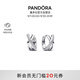 潘多拉（PANDORA）密鑲交錯三環(huán)耳環(huán)精致高級小眾生日禮物送女友教師節禮物