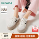 熱風(fēng)（Hotwind）商場(chǎng)同款經(jīng)典復古德訓鞋通勤百搭女鞋運動(dòng)透氣舒適厚底板鞋小白鞋 88米黑 (布面H14W3315)預售9.20發(fā) 37 (235mm)