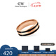 丹尼爾惠靈頓（DanielWellington）dw戒指男女 情侶戒指對戒玫瑰金耀目黑紀(jì)念七夕情人節(jié)禮物送男友 DW00400319【60碼】
