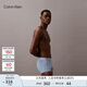 Calvin Klein內衣【零感莫代爾系列】25男ck提花防夾臀四角褲平角內褲男 VRF-藍灰 1條 L