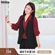 MsShe【輕職場】大碼女裝2025新款秋裝胖mm職業(yè)通勤V領馬甲外套女 馬甲-黑色現(xiàn)貨 2XL