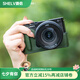 攝侶適用松下s5m2保護套s5二代皮套松下s9相機包Lumix底座包s5m2x保護殼S9相機皮套半套掛脖繩牛皮配件 s9復古綠手柄真皮底座