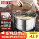 BSITN不銹鋼蒸鍋一層26cm蒸饅頭燉煮湯鍋單層蒸鍋燃?xì)庠铍姶艩t通用2410