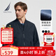 諾帝卡（NAUTICA）【防輕濺水】男裝春夏款棒球領(lǐng)舒適休閑薄外套夾克男JE3301 藏青4NV XL